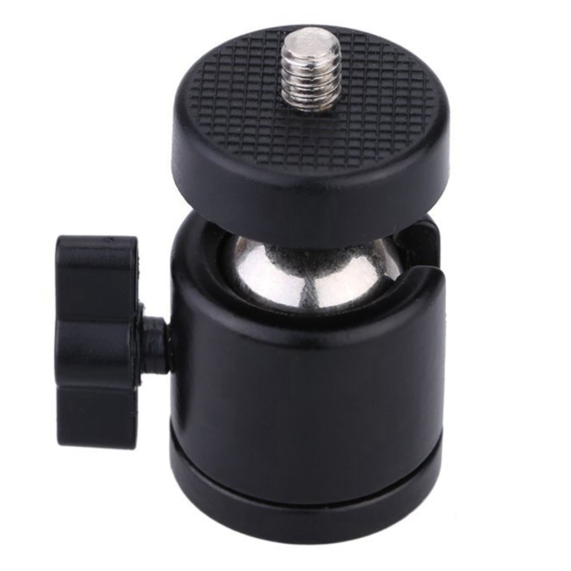 Mini Ball Head 1/4inch Mount for Camera Tripod with Aluminium C Type Screw Mount Clamp Fixed Desktop Bracket