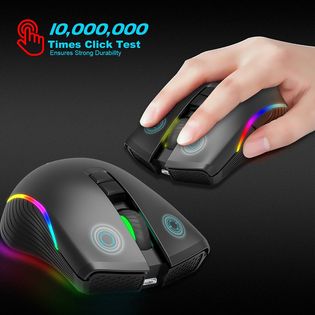 Gaming USB Receiver Optical Mouse Mice Rechargeable 2.4GHz T26 Wireless Office Caring Computer Supplies for PC