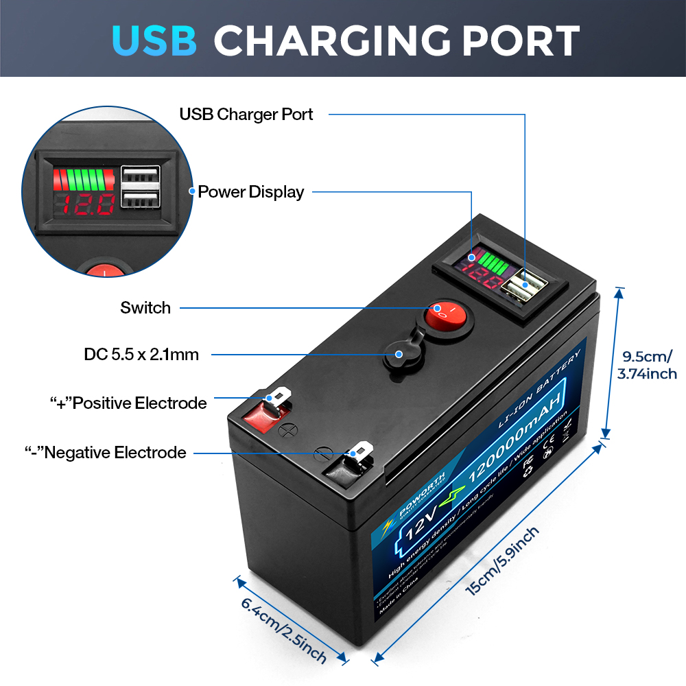 12v x 150ah litiumbatteri med inbyggd bms, lämplig för förvaring av husbil, off-grid-system, solenergisystem för marinbruk