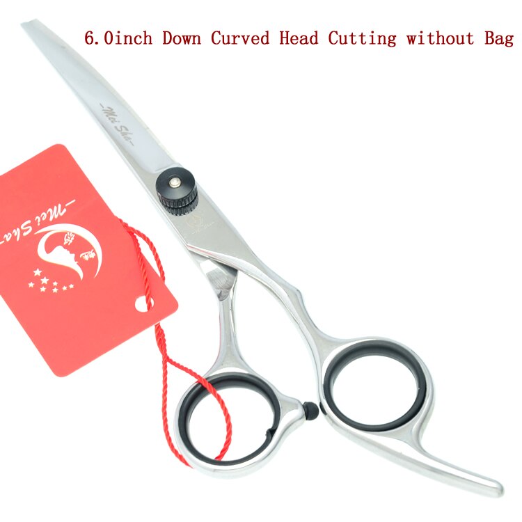6" Stainless Steel Pet Grooming Scissors Shape Blade Dog Cutting Hair Clipper Puppy Groomer Up Curved/Down Curved Shears B0003A: B0004A-07-60