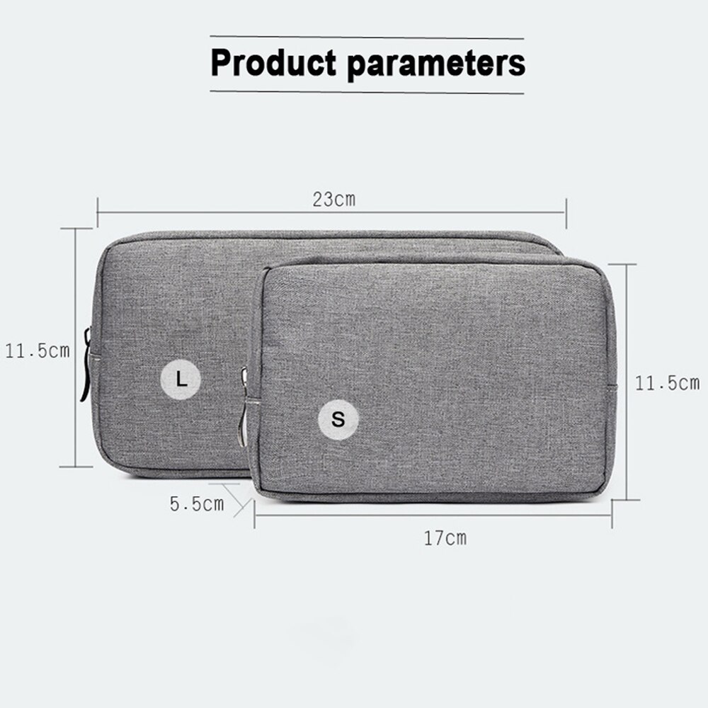 Travel Solid Make Up Bags Carrying Wash Cosmetic Tote Bag Makeup Beauty Cable Organizer Toiletry Pouch Storage Cosmetic Case Bag