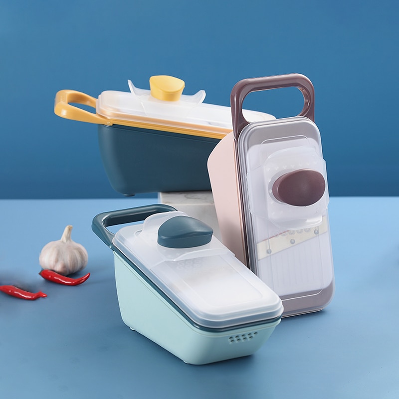 Huishoudelijke Groentesnijder Multifunctionele Aardappelen Wortelen Ui Komkommer Shredder Handleiding Afvoer Mand Gereedschap Rvs