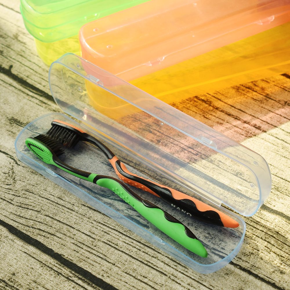 Caja de almacenamiento de cepillos de dientes portátil, 1 Uds., caja de cepillo de dientes para viaje y acampada, organizador de almacenamiento para baño seguro y saludable