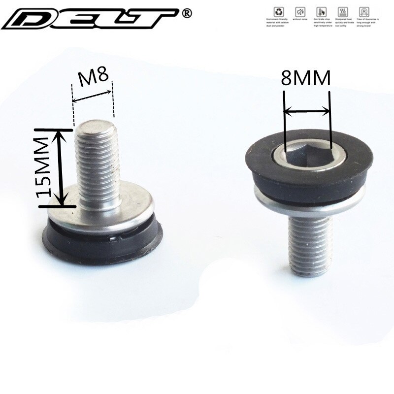 2/10pcs Bicycle screw Fixed gear Mountain Crank bolts BMX MTB Road bike cycling nuts Bottom Bracket central axis bolts M8 * 15mm