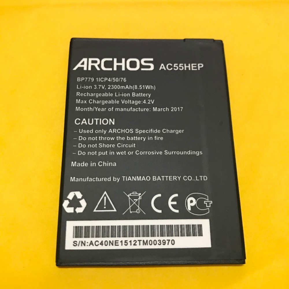 2300 mah Batterij Voor ARCHOS 55 Helium Plus/Helium +/BSF20 Batterijen + spoor code