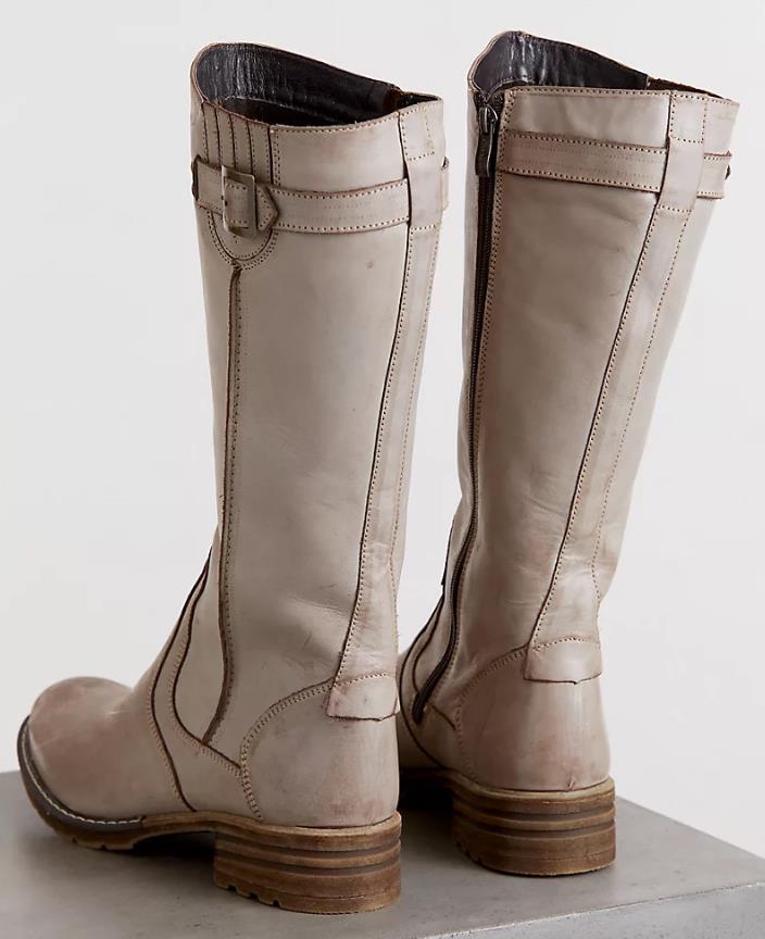 Femmes bottes PU sur le genou bottes femme boucle frange mince cuissardes plat talon bas hiver femmes chaussures TW110