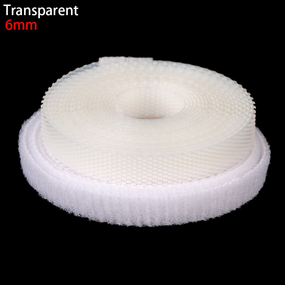 Cinta de sujeción para muñeca, pegatinas mágicas de 6/8/20mm de ancho, correa para pegar ropa, accesorios de ropa de costura para muñecas autoadhesivas DIY: 6mm	Transparent