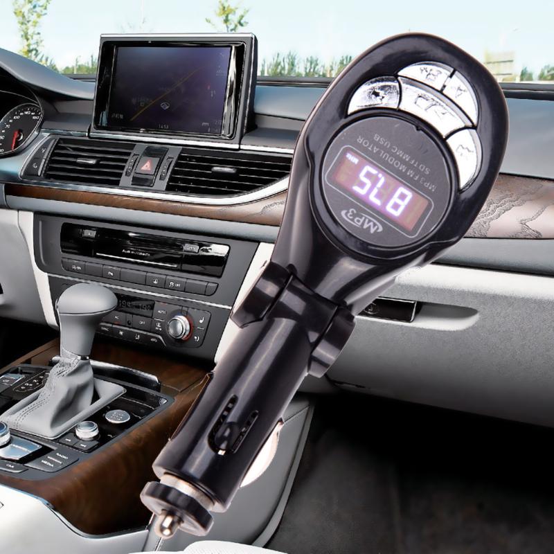 Reproductor MP3 de Kit de coche transmisor FM para coche, multifunción, inalámbrico, con mando a distancia