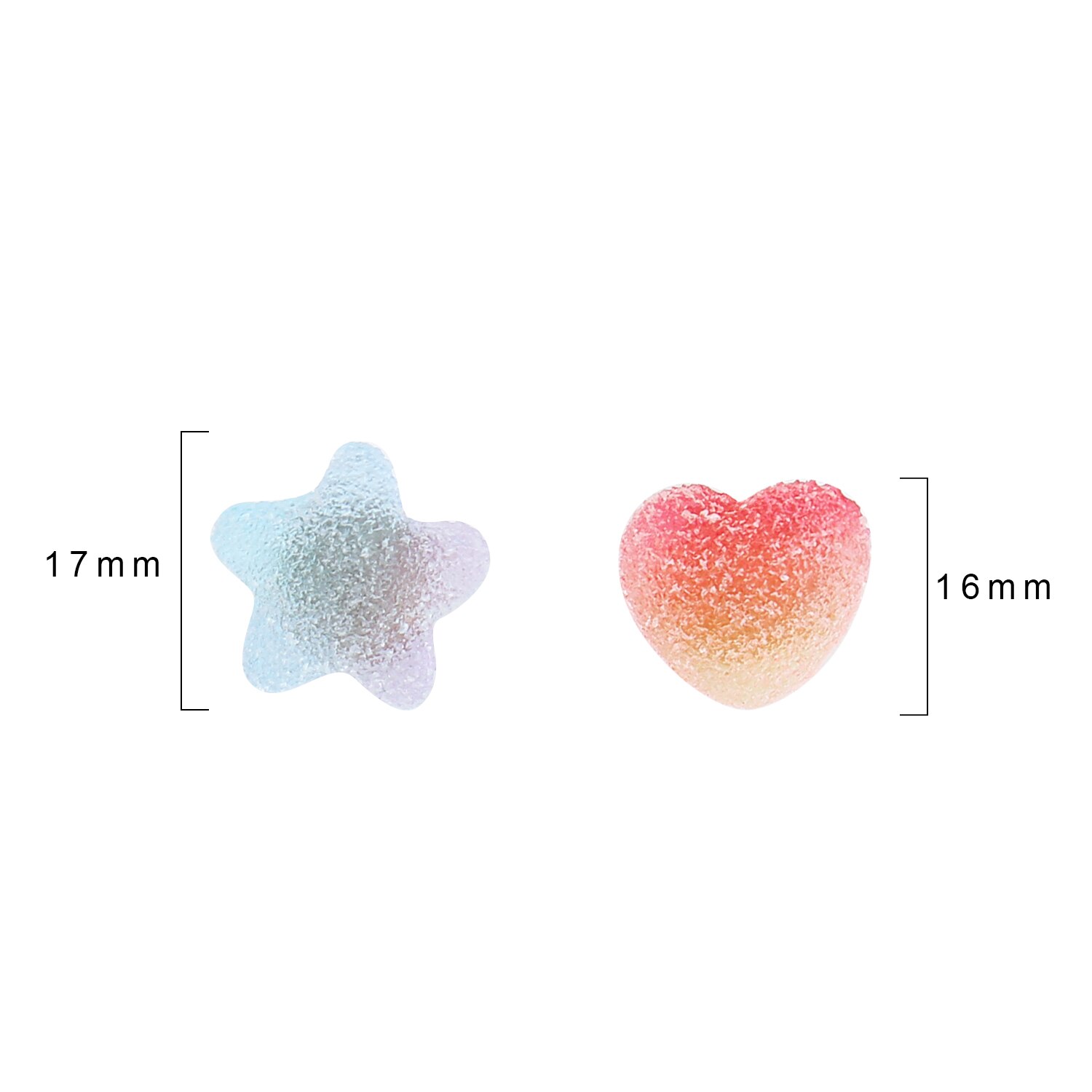 Tutú de corcho con forma de corazón, pasadores de seguridad de color, accesorios escolares y de oficina, suministros H0530, 6 uds.
