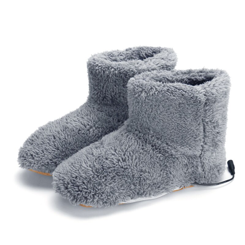 Winter USB Heizung Fuß Schuhe Plüsch Warme Elektrische Pantoffel Füße Beheizte Waschbar Paar Warme Schuhe Camping draussen Wasserdicht Schuh