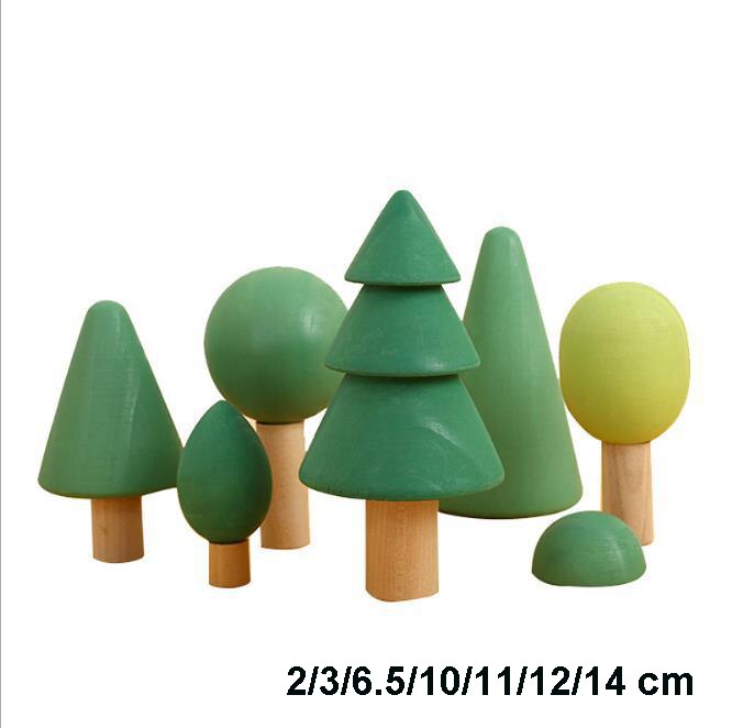 Arcobaleno Blocchi di Costruzione di Giocattoli In Legno per Bambini Creativo Stacker Montessori Educativi Giocattoli per I Bambini Regali Ideali: forest