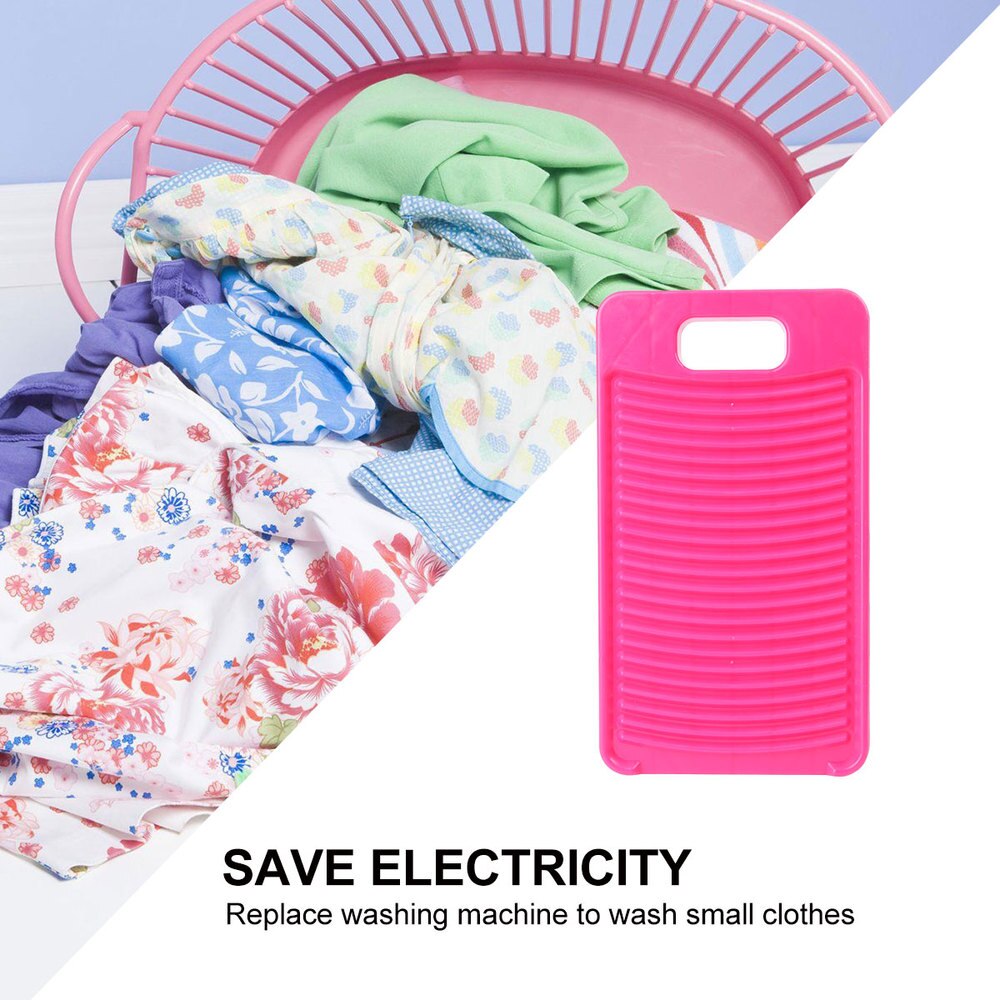 Non-slip Washing Washboard Plastic Home Washing Scrubbing Board Laundry Washboard for Home (Blue)