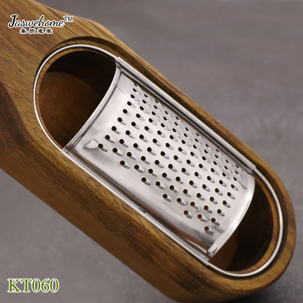 Stainless Steel Cheese Grater With Removable Acacia Wood Collector Cheese Grater With Box Cheese Tools Server