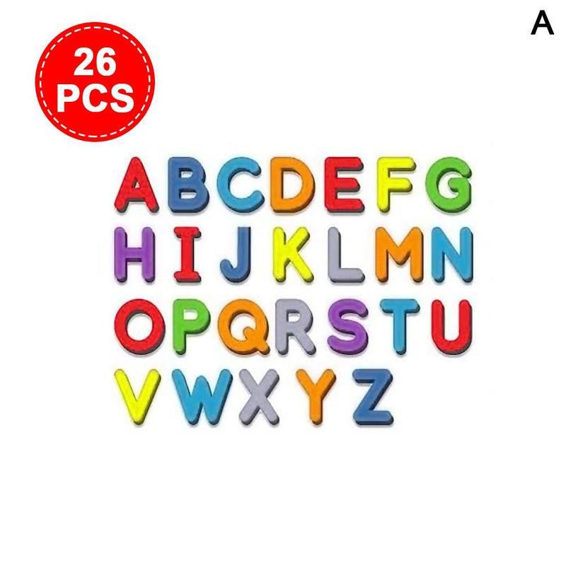 Magnetiske bogstaver 10/26 stk store bogstaver små bogstaver skum alfabet abc sæt pædagogisk legetøj læring til køleskab køleskab magn  a4 q 7: -en