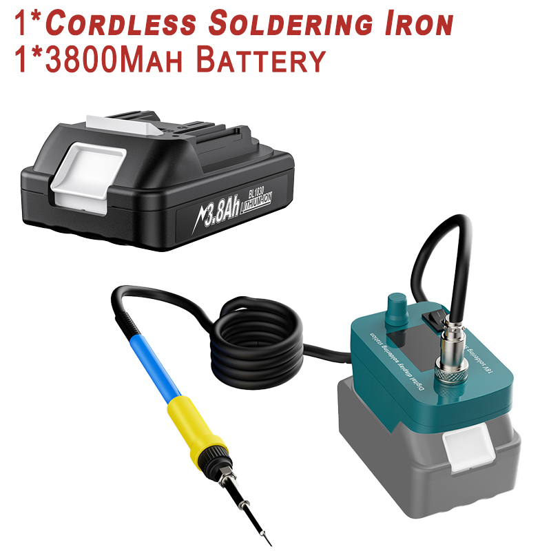 60W Akku-Lötkolben Werkzeug für Makita BL1830 18V Batterie BL1840 BL1850 BL1860 Batterie für DIY Reparatur: Rosa