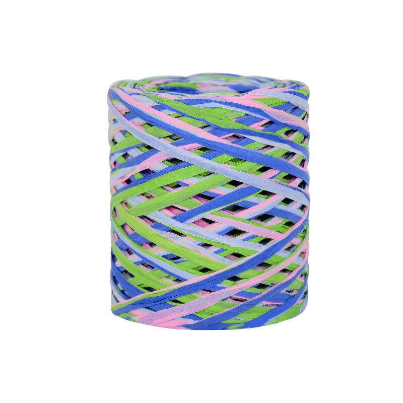 200m/Roll Hand-knitted Lafite Raffia Straw Paper Cord Ribbon For Wedding Birthday Party Packaging Box Craft Twine Belt Rope
