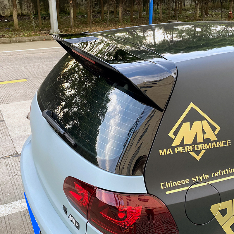 Abs Spoiler Voor Vw Volkswagen Golf 6 MK6 Gti Gtd R Glanzend Zwart Achter Dak vleugel