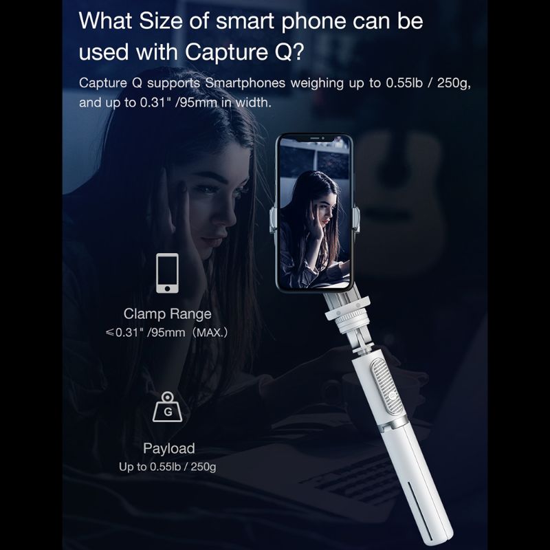 Portable Single Axis Handheld PTZ Stabilizer for iPhone Hua-wei Xiao-mi Phone