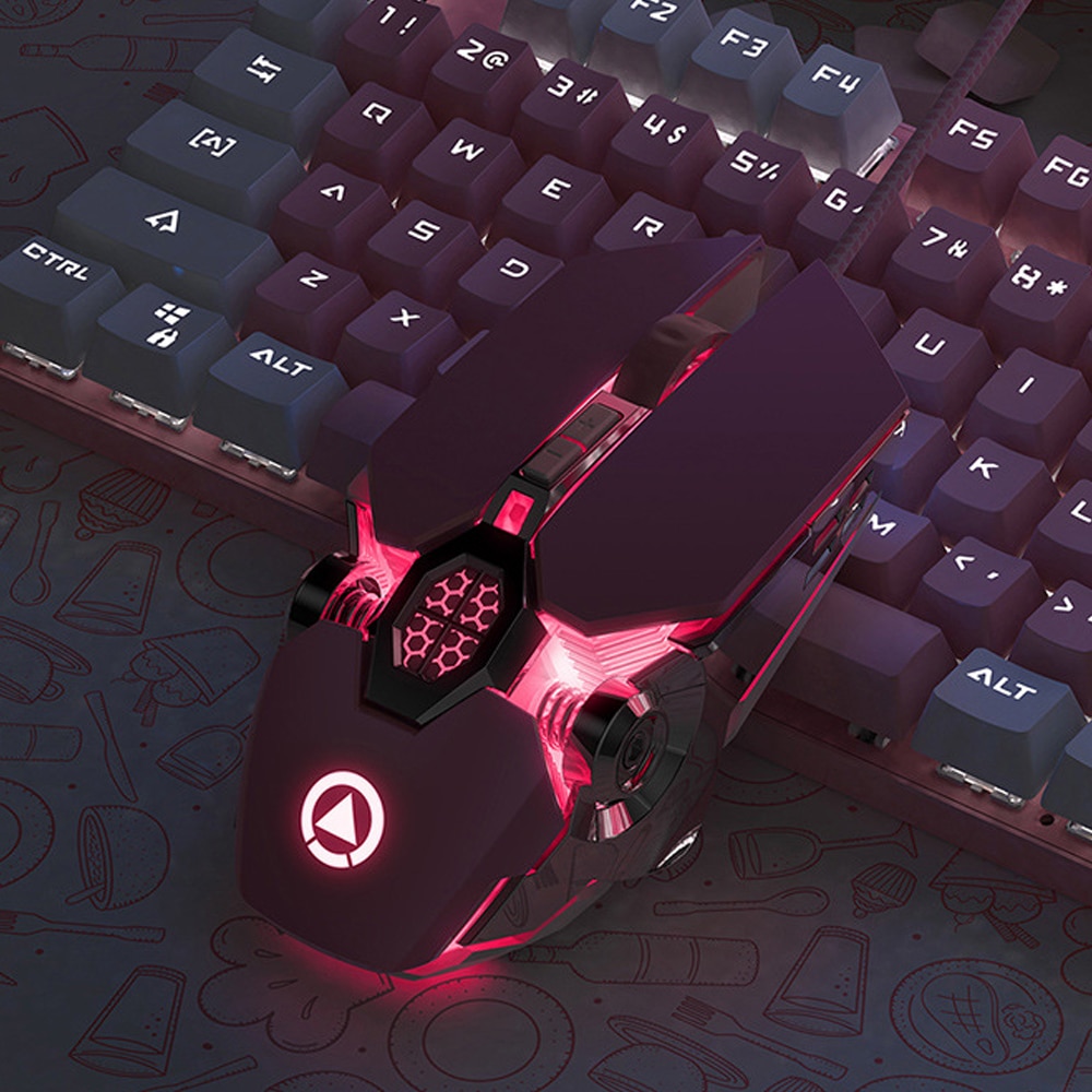 Wire gaming mus spill mause ergonomisk 7 nøkler bakgrunnsbelyst for hp dell bærbar datamaskin bærbar pc gamer mus rosa jente kvinne mus