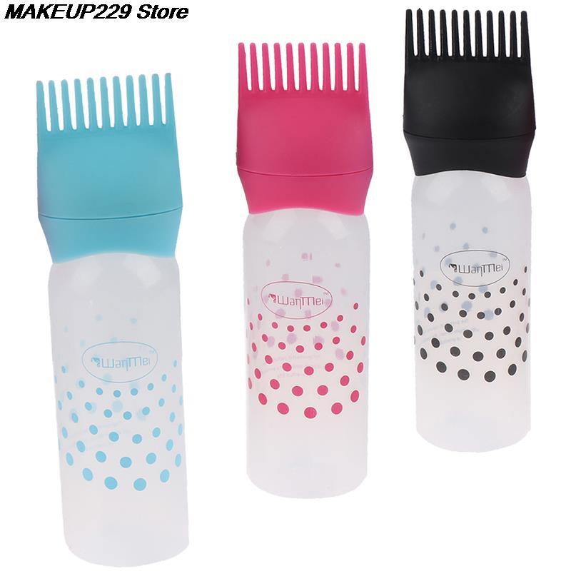 170ml multicolore en plastique cheveux colorant rechargeable bouteille applicateur peigne distribution Salon cheveux coloration coiffure outil de coiffure