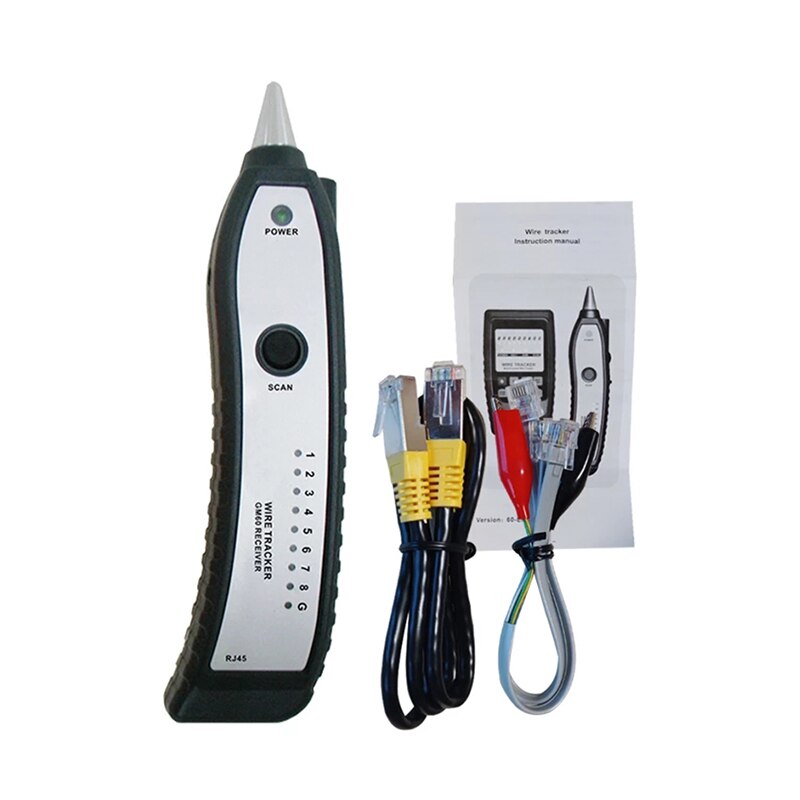 Long Distance Wire Tracker LAN Network Cable Tester Power Cable Detector Line Finder Telephone Wire Tracker Tracer Diagnose Tone