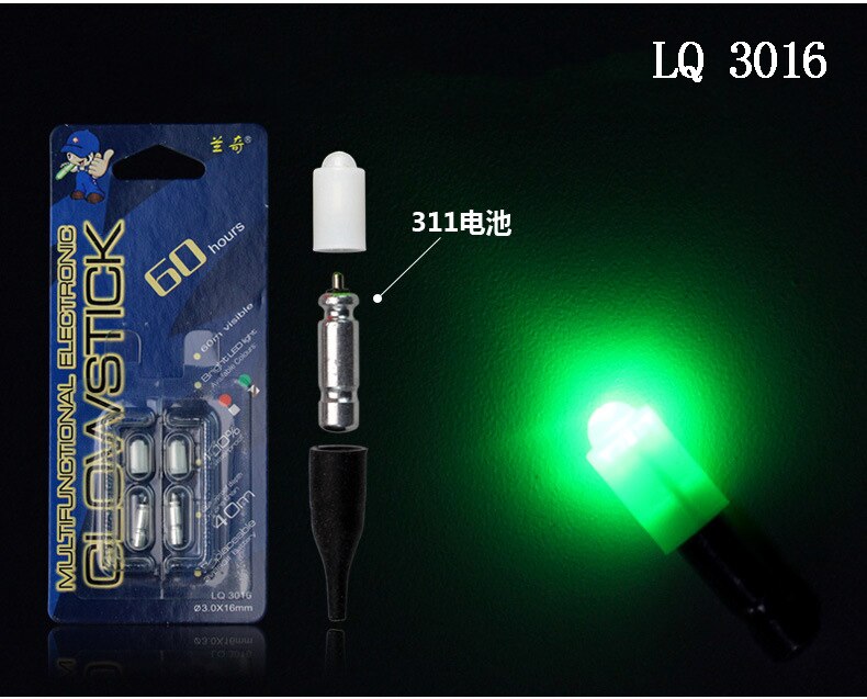 10pc/20pc elektroniske lyspinner med  cr311 natt fiskelys vanntett samleglødelampe lightstick tackle tilbehør  j359