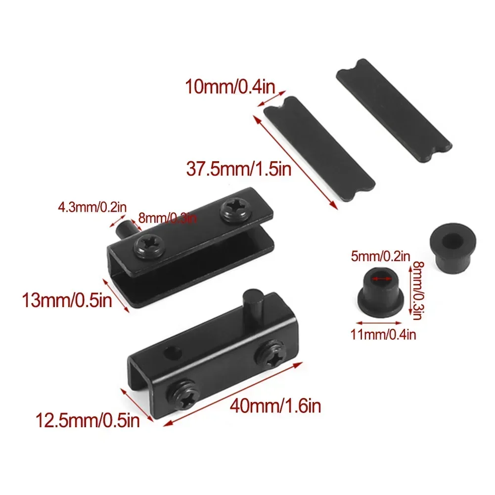 Kraftiga glasdörrgångjärn i rostfritt stål, passar 5 ~ 6mm tjockt glas skyddar glaset effektivt