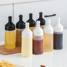 Condiment Dispenser Squeeze Bottles For Ketchup Mustard Mayo Sauces Oil Bottles Kitchen Gadget Tools Kitchen Accessories