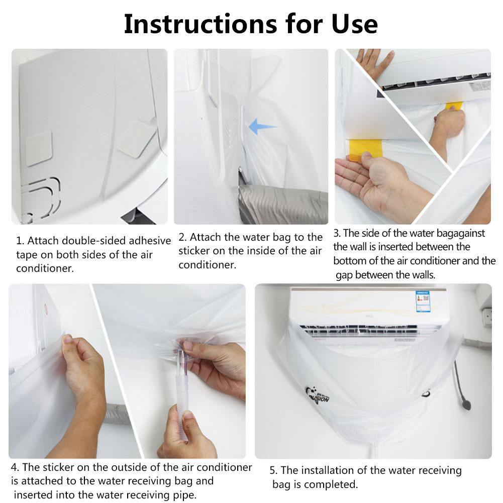 Klimaanlagen Reinigungs Set - Abdeckung Mit Wasserschlauch & Bürsten