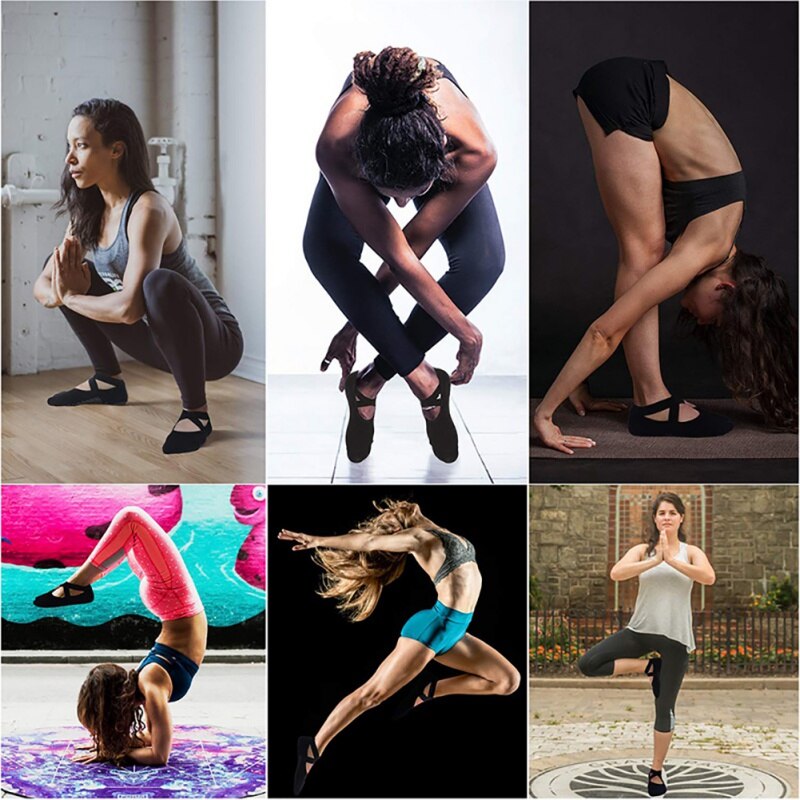 Damer yoga anti-slip sokker rygløse silikone skridsikre sokker kvinder ventilation ballet dans gym fitness pilates sok tøfler