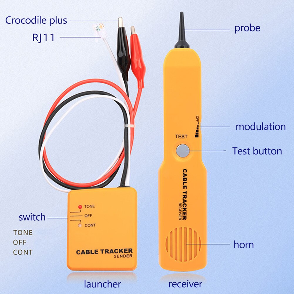 Diagnose Tone Line Finder Tracer Network Phone Telephone Wire Cable Tester Toner Tracker Detector Networking Tools
