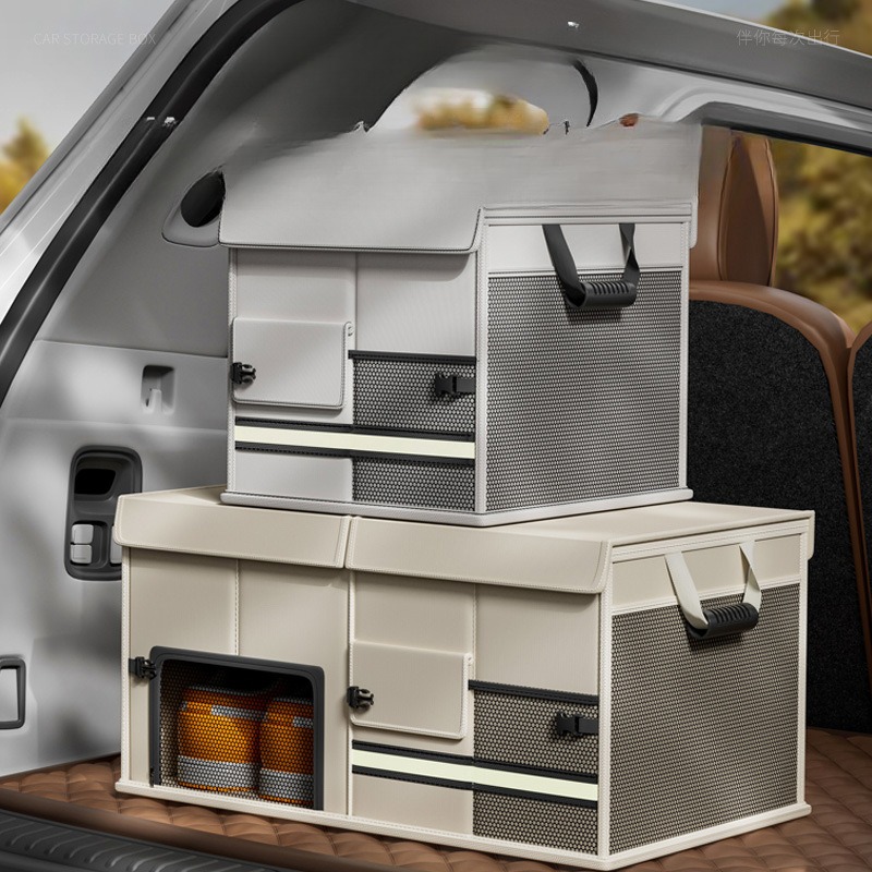 Large Capacity Car Trunk Organizer 60L Foldable Car Storage Box for Camping Travel Storage Bag for Fishing Car Trunk Storage