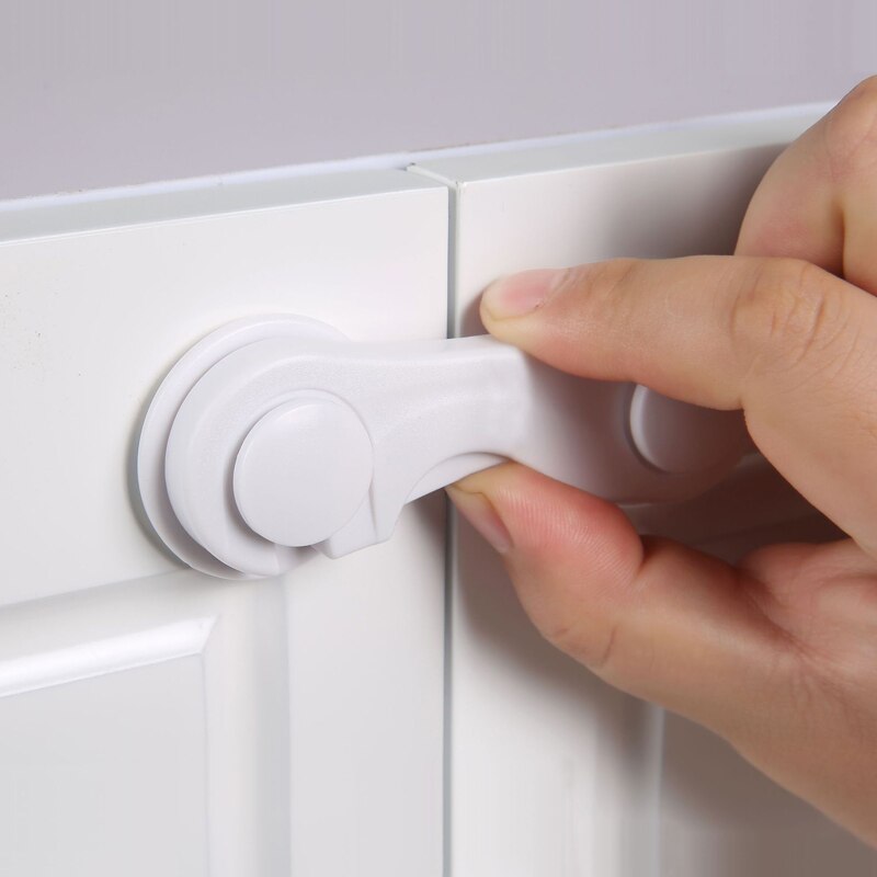 2 Stks/partij Kind Thuis Kabinet Lock Bescherming Van Kinderen Vergrendeling Deuren Voor Kinderen Veiligheid Kids Veiligheid Plastic Bescherming Lock