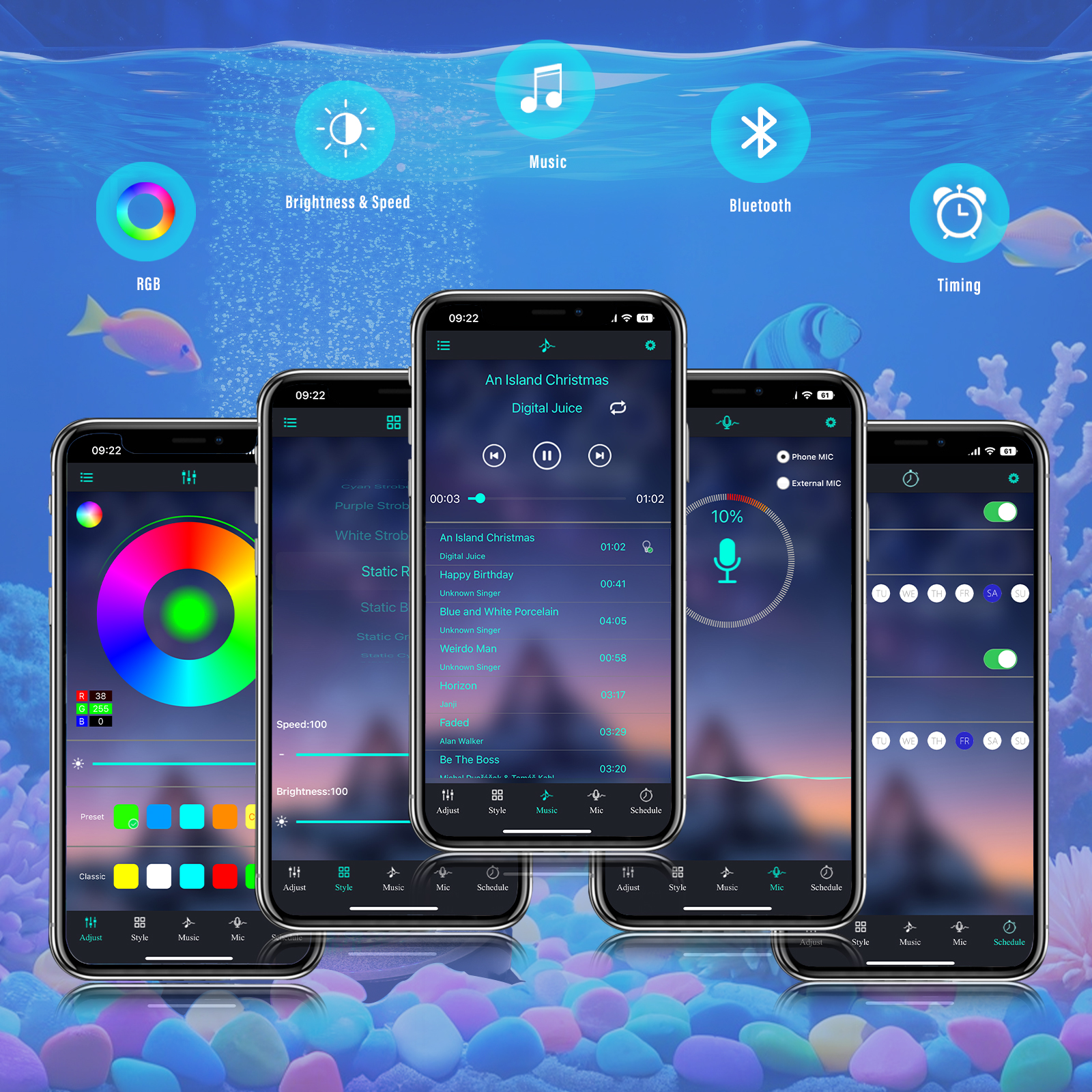 Onderwater Aquarium Licht Kleur Veranderend IP68 Waterdicht 36 LED Luchtlicht Aquarium Luchtbel Lamp Maken Zuurstof voor Aquarium