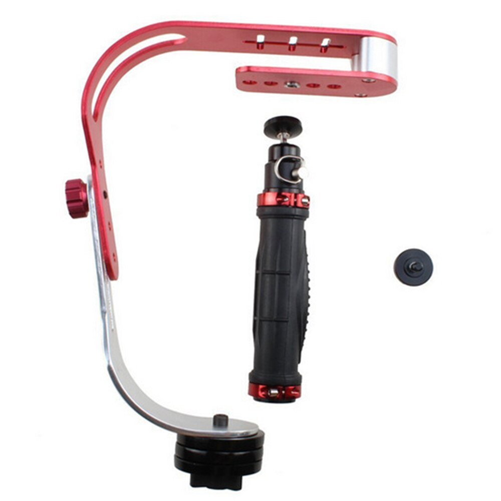 Andoer Handheld Camera Stabilizer - Single Handle - Flexible Rotation - 340x200x60mm - 850g - for Video Recording: Red