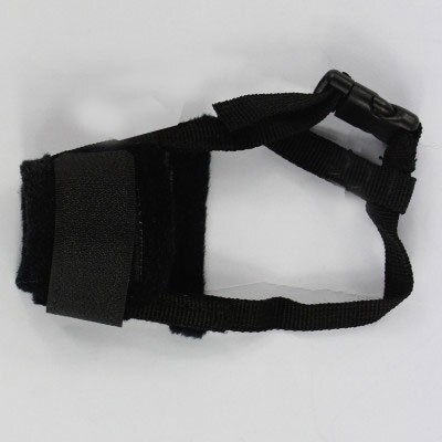 Mascarilla ajustable para mascotas, máscara para ladrar y morder, suave, para el cuidado de la boca, Anti-Parada de masticar, para perros pequeños y grandes: Black / L 18-24cm