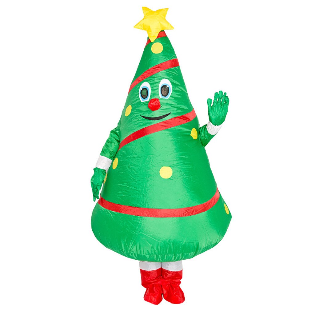 Unisex Inflatable Costume Adult Christmas Tree Costume Cosplay Inflatable Dress Funny Festive Suit Green Costumes Suit: Default Title