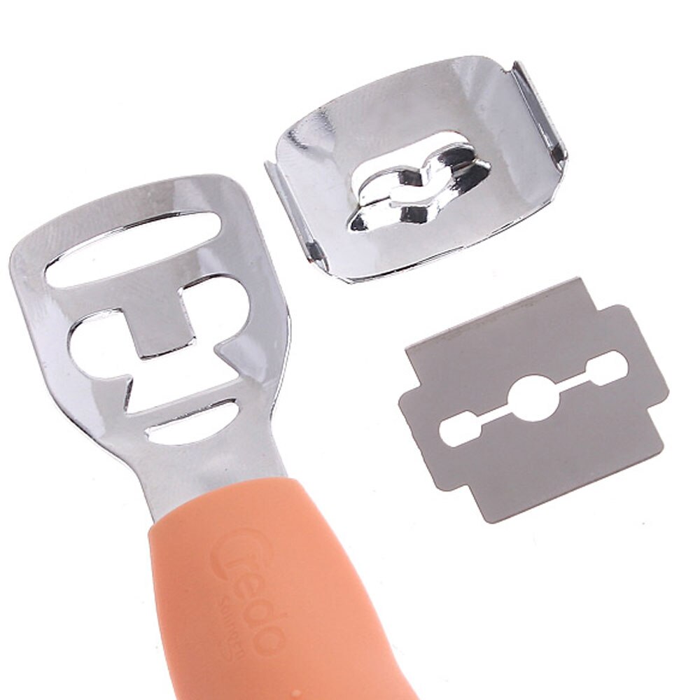 2pcs Pedicure Stainless Steel Corn Plane Cutter With Foot File Calus Pedicure Peeling Callus Rubbing Pedicure Tool