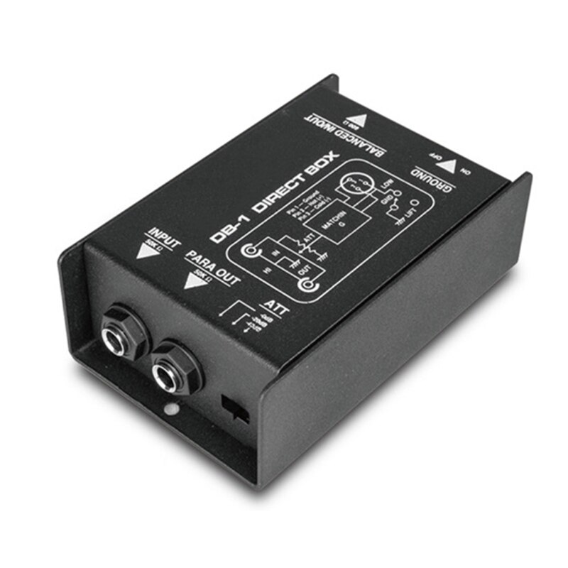 DIRECT BOX Single Channel Passive DI-Box Direct Injection Audio Box Balanced &amp; Unbalance Signal Converter