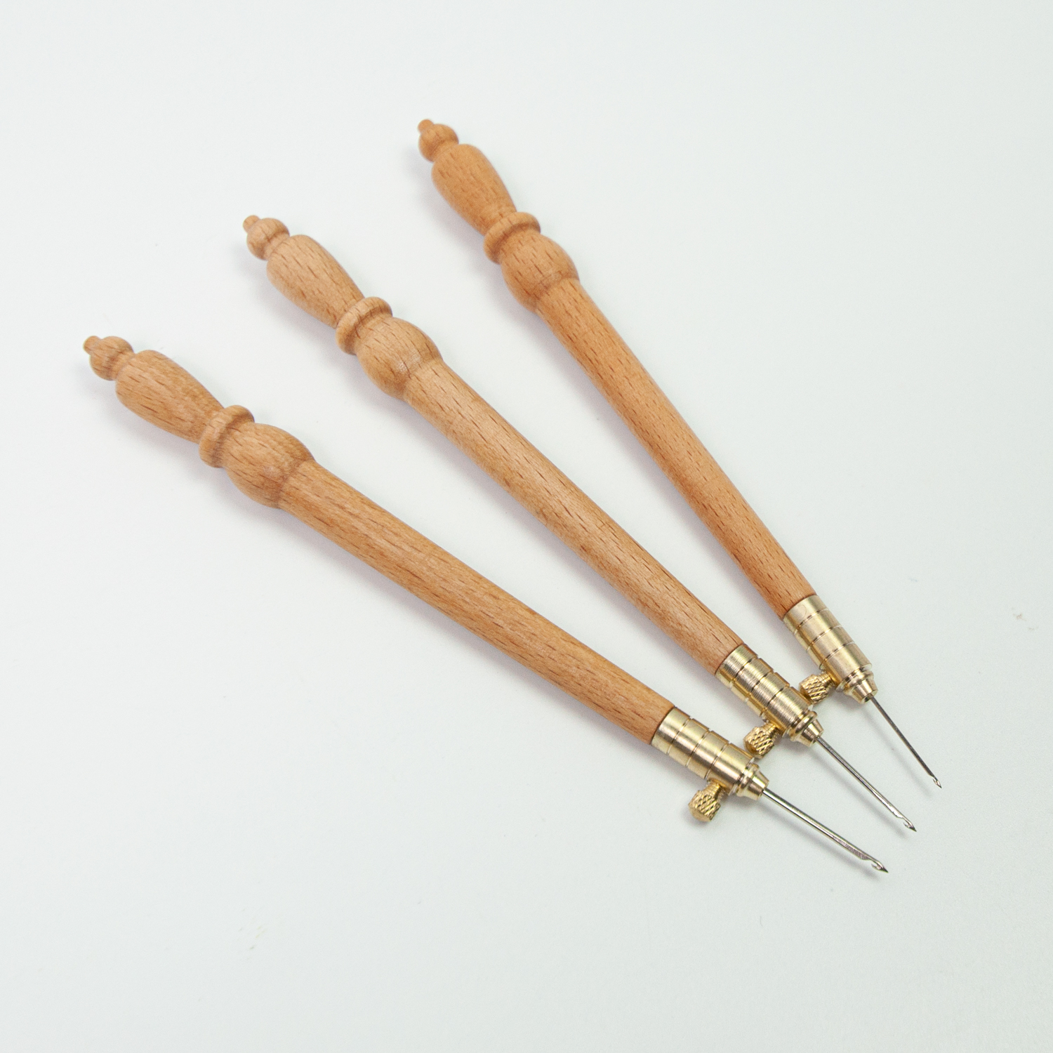 Uncinetto per tamburello con 3 aghi, strumento per ricamo, manico per gancio Luneville con fa da ricamo di nuovo design