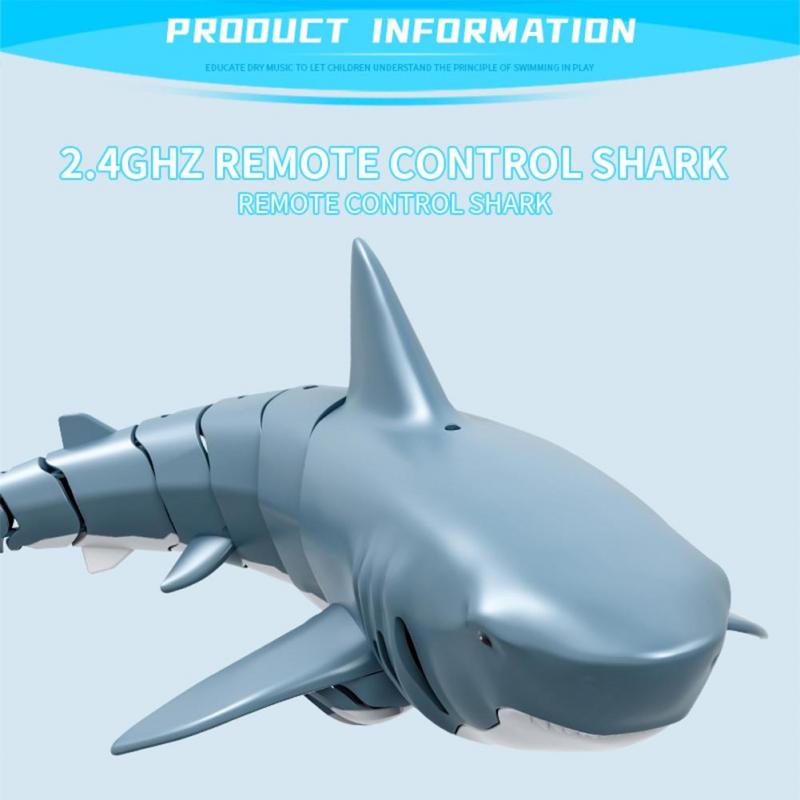 2.4G Highly Gesimuleerde Afstandsbediening Haai Boot Speelgoed Usb Opladen Voor Zwembad Badkamer Funny Speelgoed Rc Speelgoed
