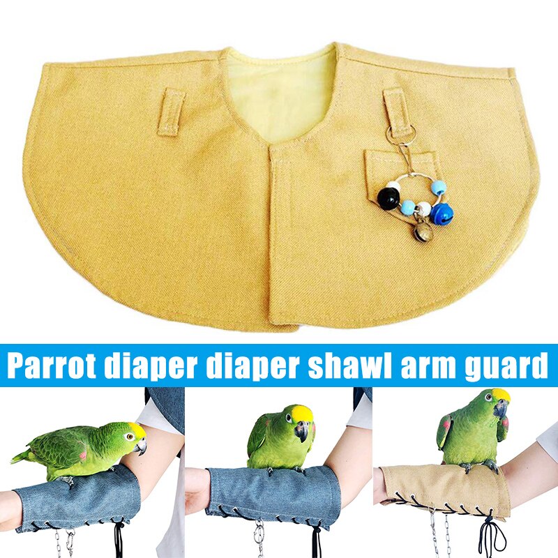 Papegøjer anti-rids skulderbeskyttere hænge fugle fodlænke legetøj multifunktionel kæledyr skulderpude  k888