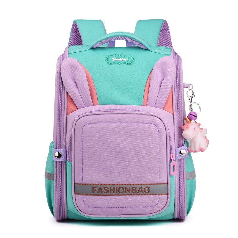 Meisjes School Rugzakken Waterdicht Kinderen Schooltassen Kids Orthopedische Schooltas Basisschool Rugzak Mochila Escolar: purple green