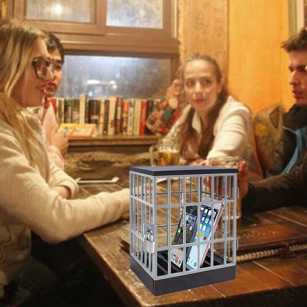 Mobile Phone Jail Cell Prison Lock Up Safe Smartphone Home Table Office Gadget Storage Box Drawer Organizer Container Mobile
