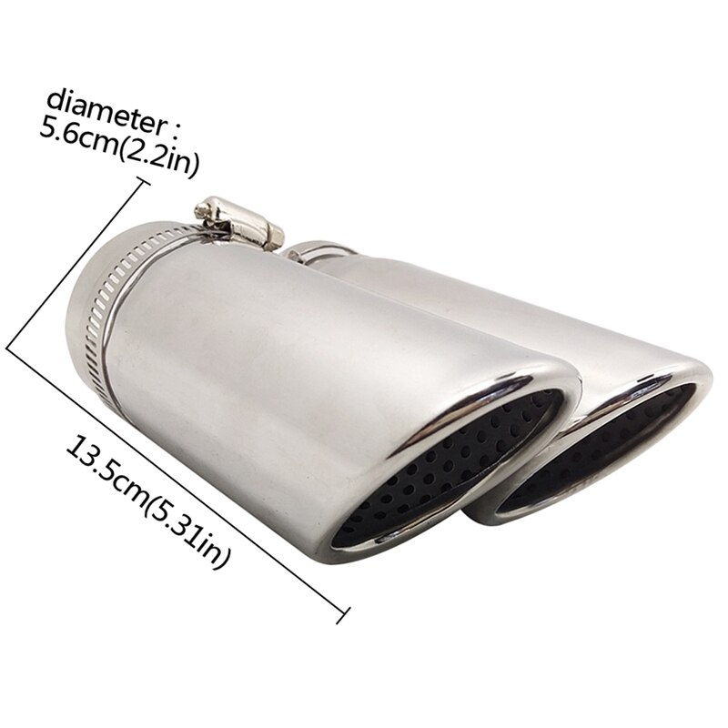 For Mercedes Benz C180 stainless steel pointed exhaust muffler stainless steel pipe modified chrome pipe lining