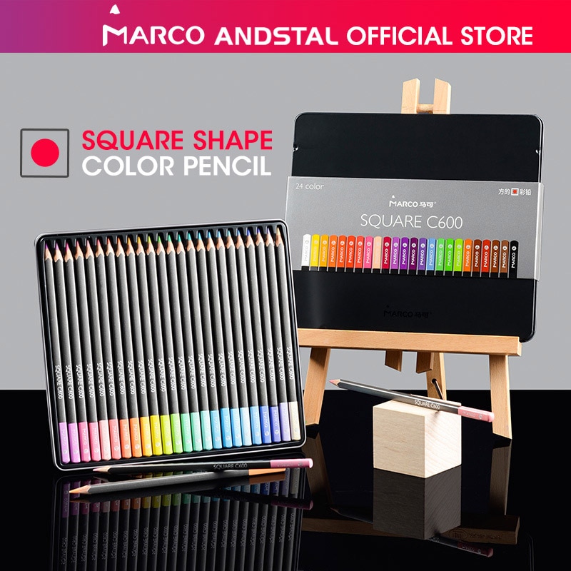 Andstal Marco 12/24 Platz Pastell Farben ungiftig Farbe Bleistift lapis de Kor Professionelle Farbige Bleistifte für Schule Liefert