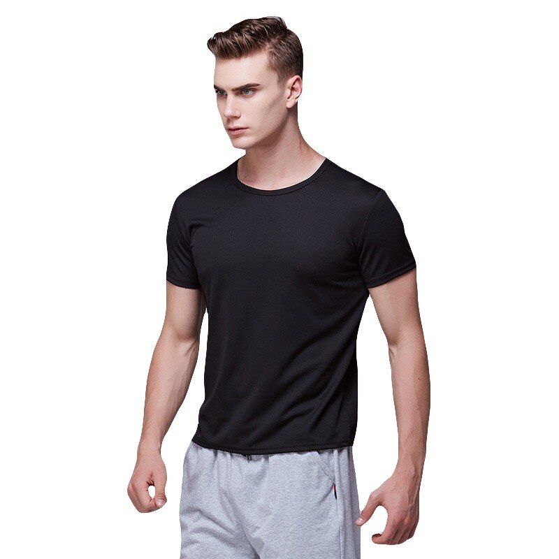 Anti-smutsvattentät män vandring fläcksäker t-shirt hydrofob andas antifouling snabbtorkande topp kortärmad