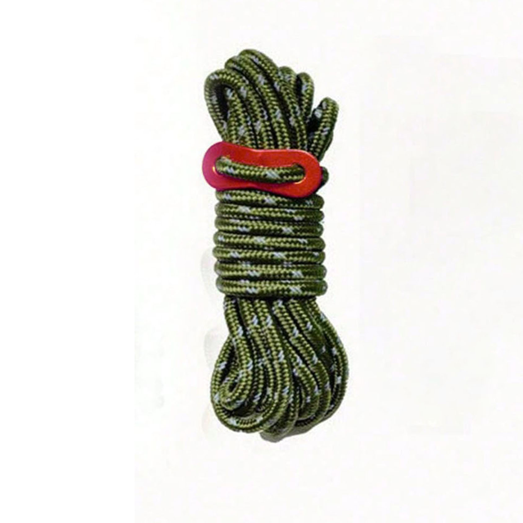 Cordes de tente extérieure, cordes réfléchissantes, cordes d'auvent, cordes coupe-vent renforcées avec boucles pour assurer la sécurité des accessoires de Camping: vert militaire