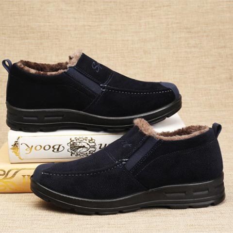 Men Boots Lightweight Winter Shoes For Men Snow Boots Breathable Man Waterproof Winter Footwear Plus Size Winter Boots: Blue / 40