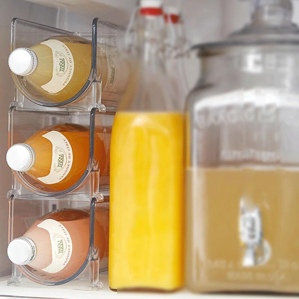 Refrigerator wine rack stand Stackable Anti-slip Wine Storage Organizer wine accessories for the kitchen Countertops Table Top